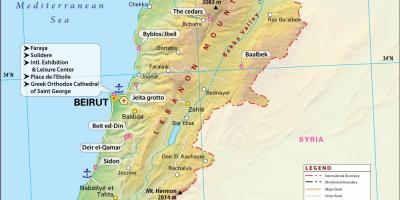 Mapa do antigo Líbano