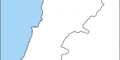 En branco mapa de Líbano