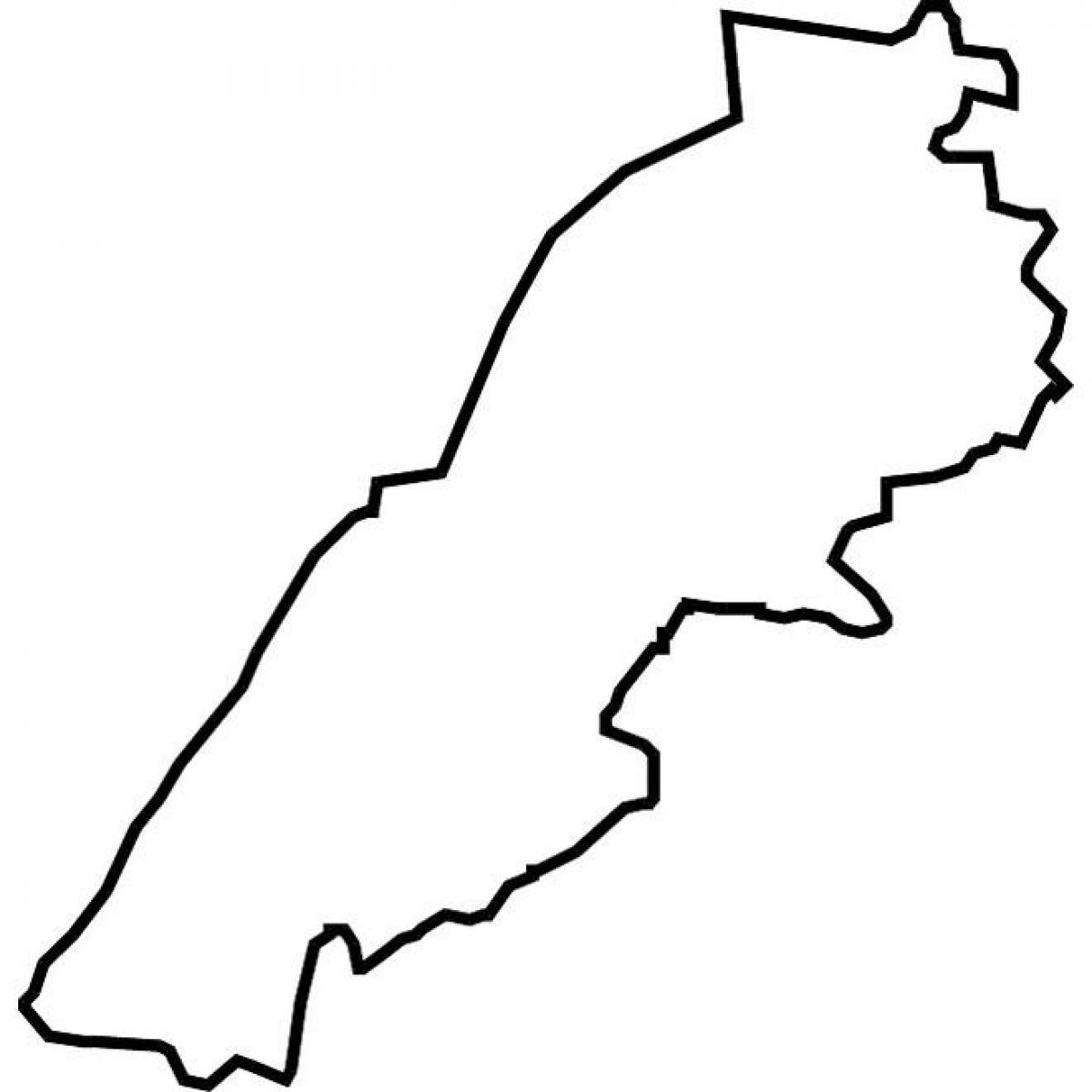 mapa de Líbano mapa vectorial