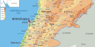 Mapa de Líbano física