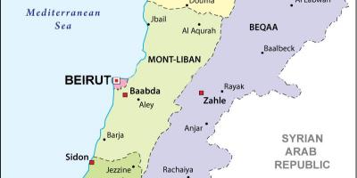 Mapa de Líbano política